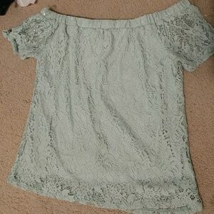 Lacey light green top